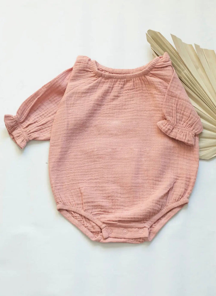 Organic Cotton Double Gauze Bubble Romper – Oversized Baby Romper