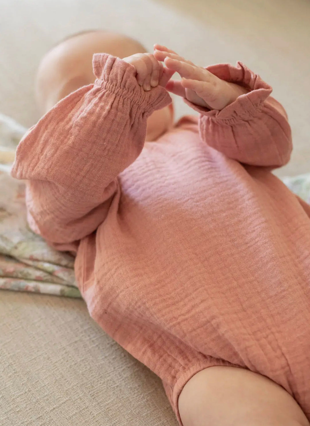 Organic Cotton Double Gauze Bubble Romper – Oversized Baby Romper