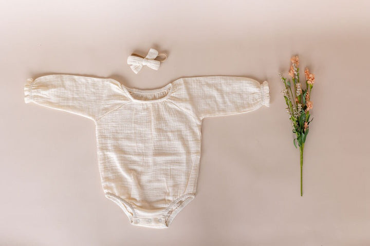Organic Cotton Double Gauze Bubble Romper – Oversized Baby Romper