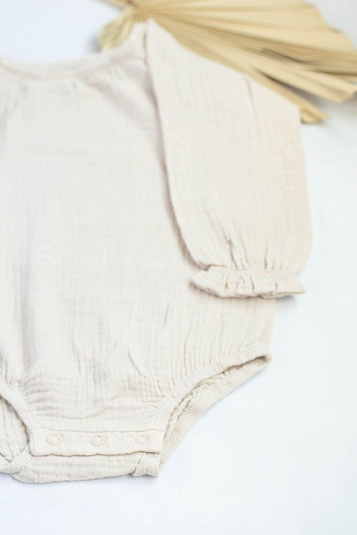 Organic Cotton Double Gauze Bubble Romper – Oversized Baby Romper