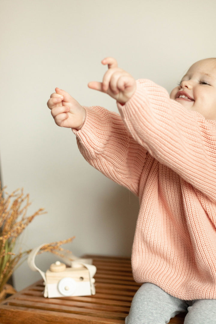 Chunky Knitted sweater for baby boy/girl, Dressy oversized top neutral oversized thick children's sweater, baby shower gifts for newborn
