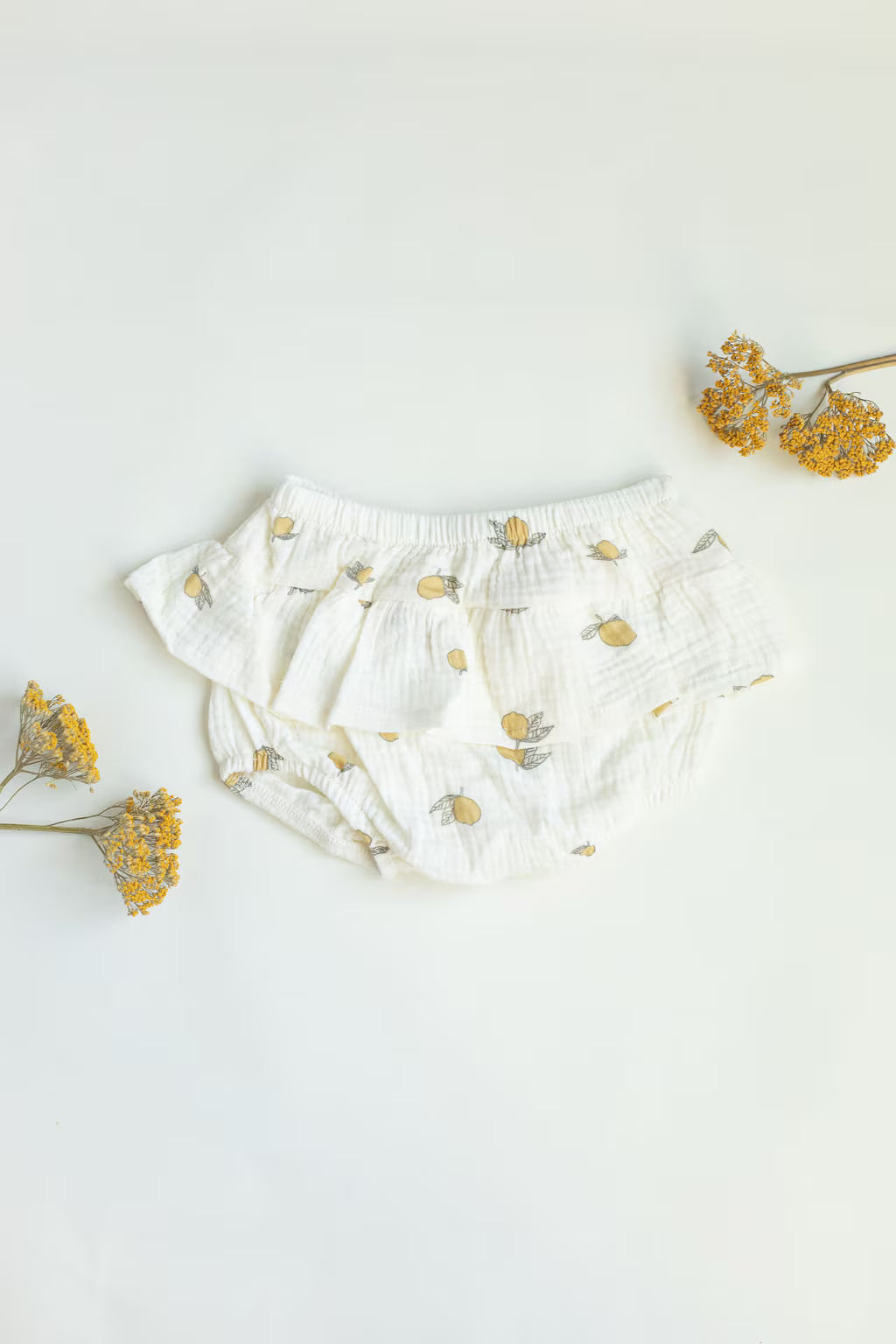 Dress with bloomers set lemon print