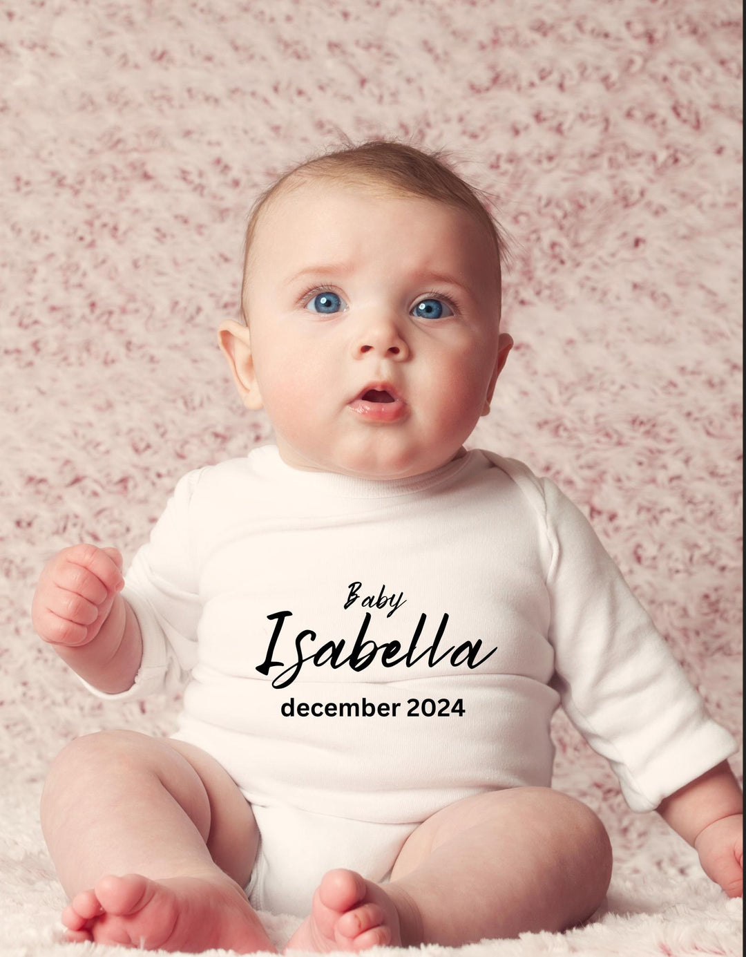Pregnancy Announcement Baby Bodysuit, Personalized Infant Clothing with Name, Newborn Coming Soon Baby Shower Gift, Personalized baby