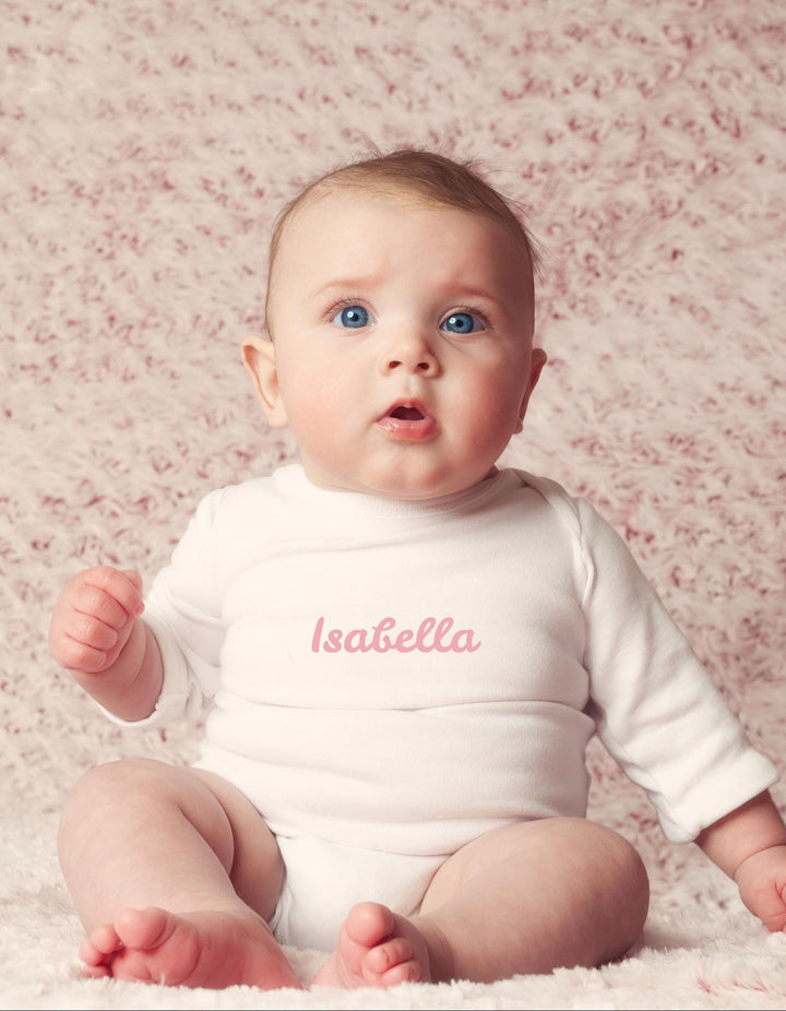 Pregnancy Announcement Baby Bodysuit, Personalized Infant Clothing with Name, Newborn Coming Soon Baby Shower Gift, Personalized baby