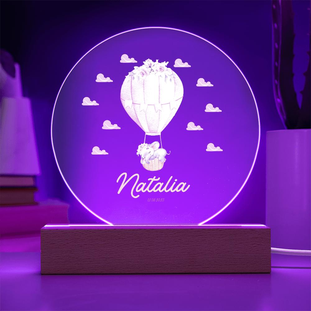 Cute Childs Name Personalized night light, baby gifts, Girl Gift, Hot air ballon Light,  Bedroom LED Decor Sign,Daughter,Grandbaby Kids Gift
