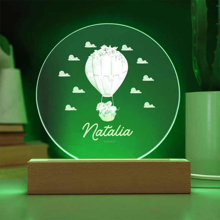 Cute Childs Name Personalized night light, baby gifts, Girl Gift, Hot air ballon Light,  Bedroom LED Decor Sign,Daughter,Grandbaby Kids Gift
