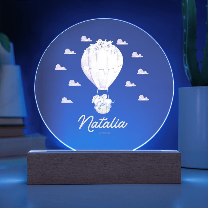 Cute Childs Name Personalized night light, baby gifts, Girl Gift, Hot air ballon Light,  Bedroom LED Decor Sign,Daughter,Grandbaby Kids Gift