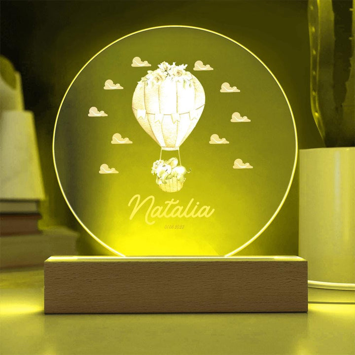 Cute Childs Name Personalized night light, baby gifts, Girl Gift, Hot air ballon Light,  Bedroom LED Decor Sign,Daughter,Grandbaby Kids Gift