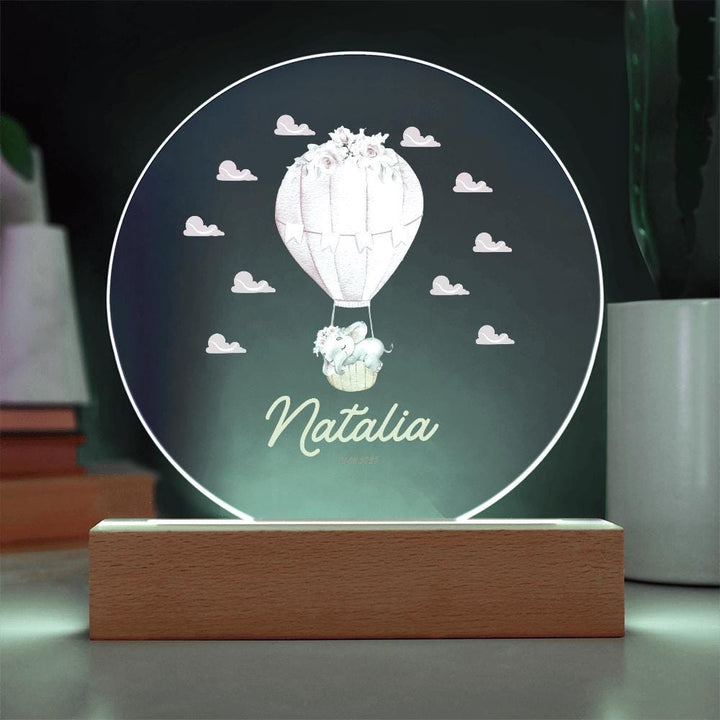 Cute Childs Name Personalized night light, baby gifts, Girl Gift, Hot air ballon Light,  Bedroom LED Decor Sign,Daughter,Grandbaby Kids Gift