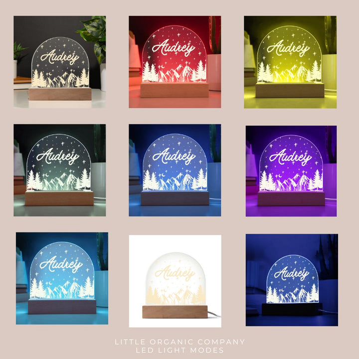 Safari Kids Night Light Gift Personalized LED Animal Lamp,Jungle, Birthday Gifts for Kids, Kids Bedroom Nursery Table Light, baby boy gift