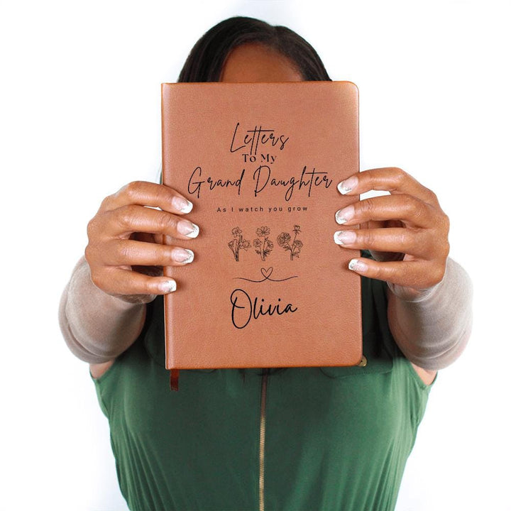 Letters To My Grand Daughter Personalized Name Notebook, New Grandma Gift, Grandparent Personalized Journal, Grandma Memory Book