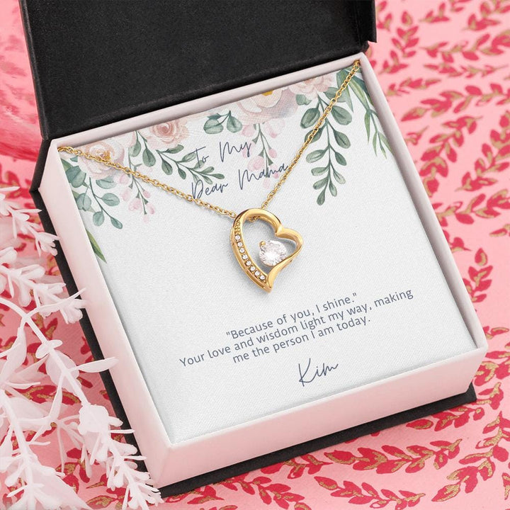 To my Dear Mama Necklace with Custom Card