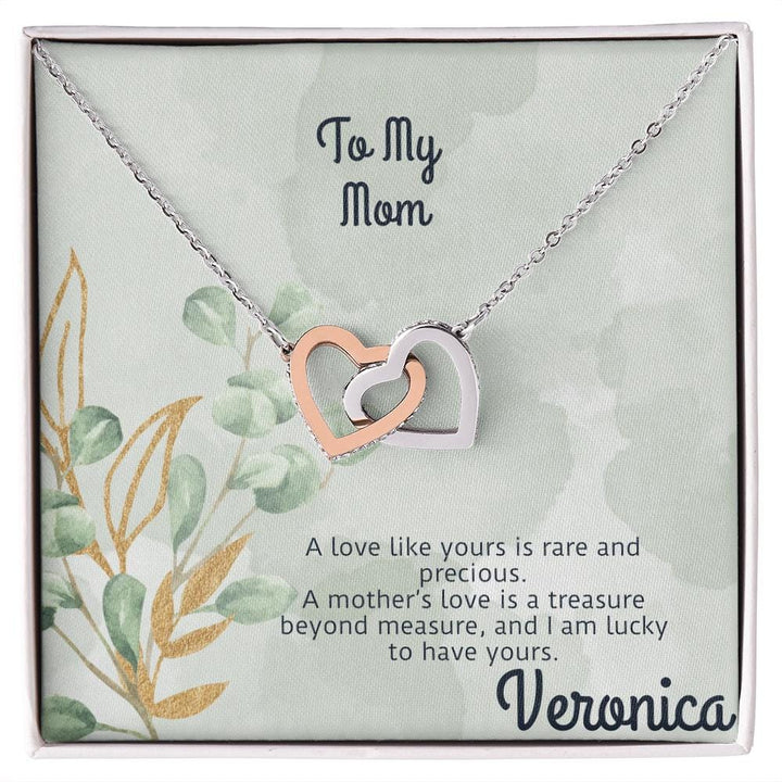To my Mom Necklace with Custom Card, Sentimental Mothers Day Jewelry Gift, Heart pendant with card, Luxury Christmas gift Gift for Mama