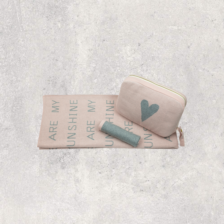 You Are My Sunshine Organic Cotton Baby Blanket and Burp Cloth Set