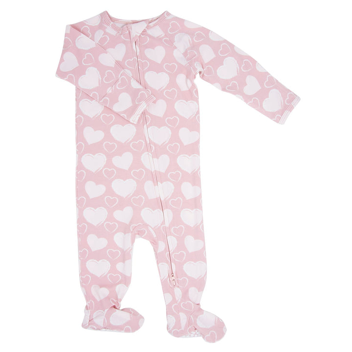 So Much Love Zipper Footie