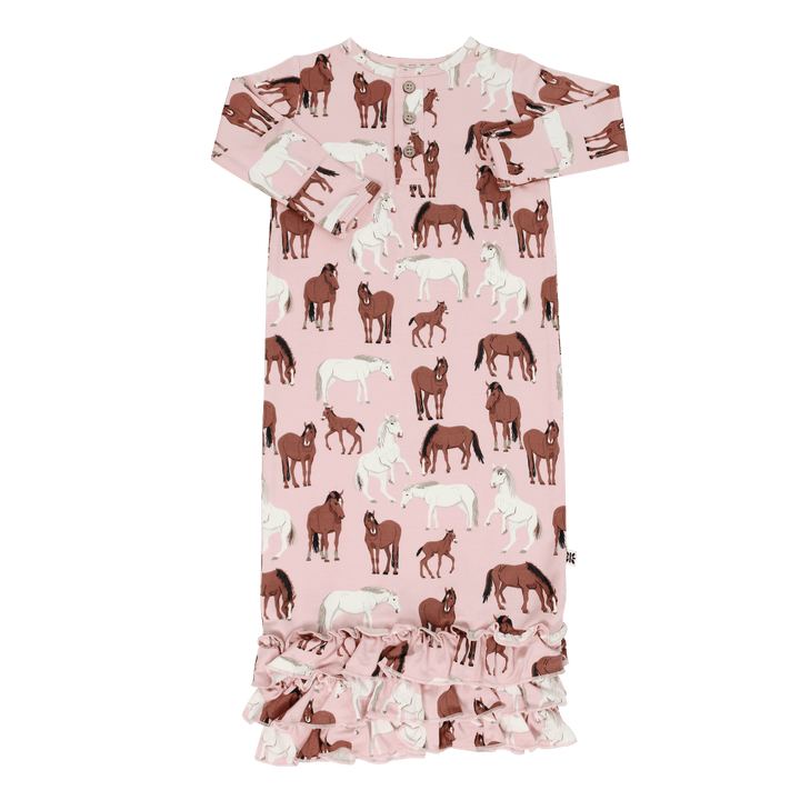 Wild Horses Ruffle Gown