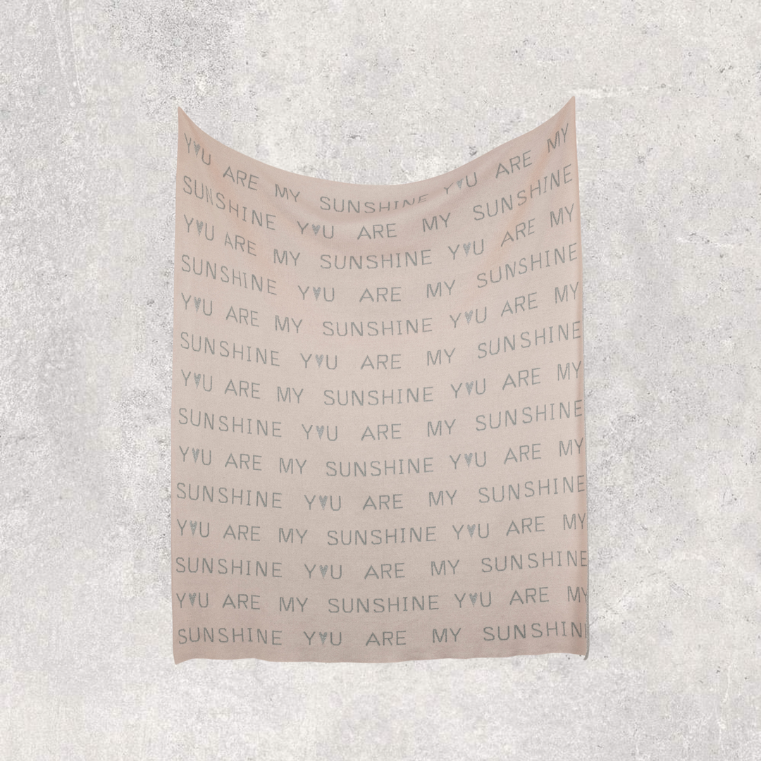 You Are My Sunshine Organic Cotton Baby Blanket and Burp Cloth Set