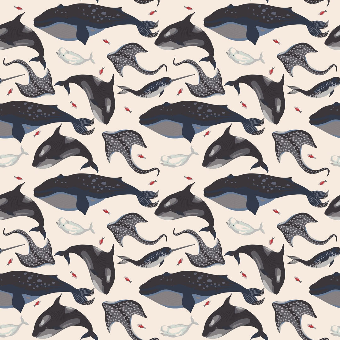 Deep Sea Creatures Whale Zipper Footie