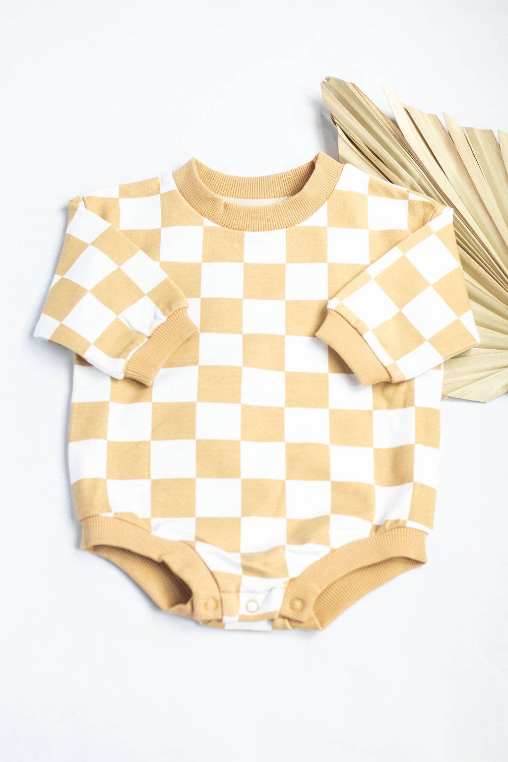 Checkered Oversized Bubble Romper